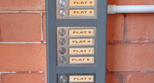 Entrance buttons for flats