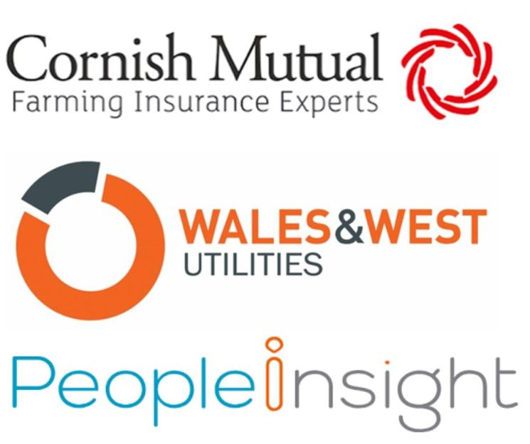 Cornish Mutual, Wales and West Utilities and People insight logos